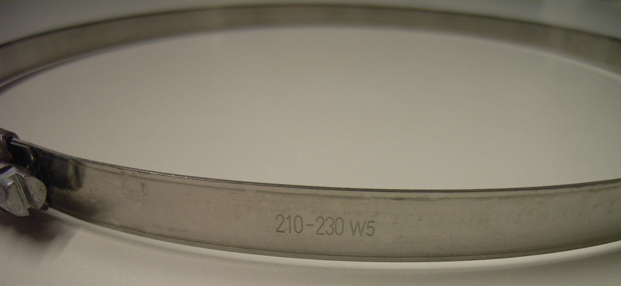 Schlauchschellen für Durchmesser 210-230mm aus Edelstahl