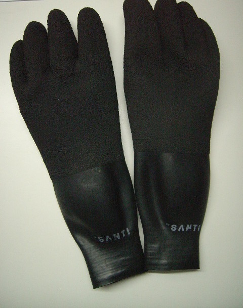Trockentauch-Handschuhe mit Armmanschette -Paar grau
