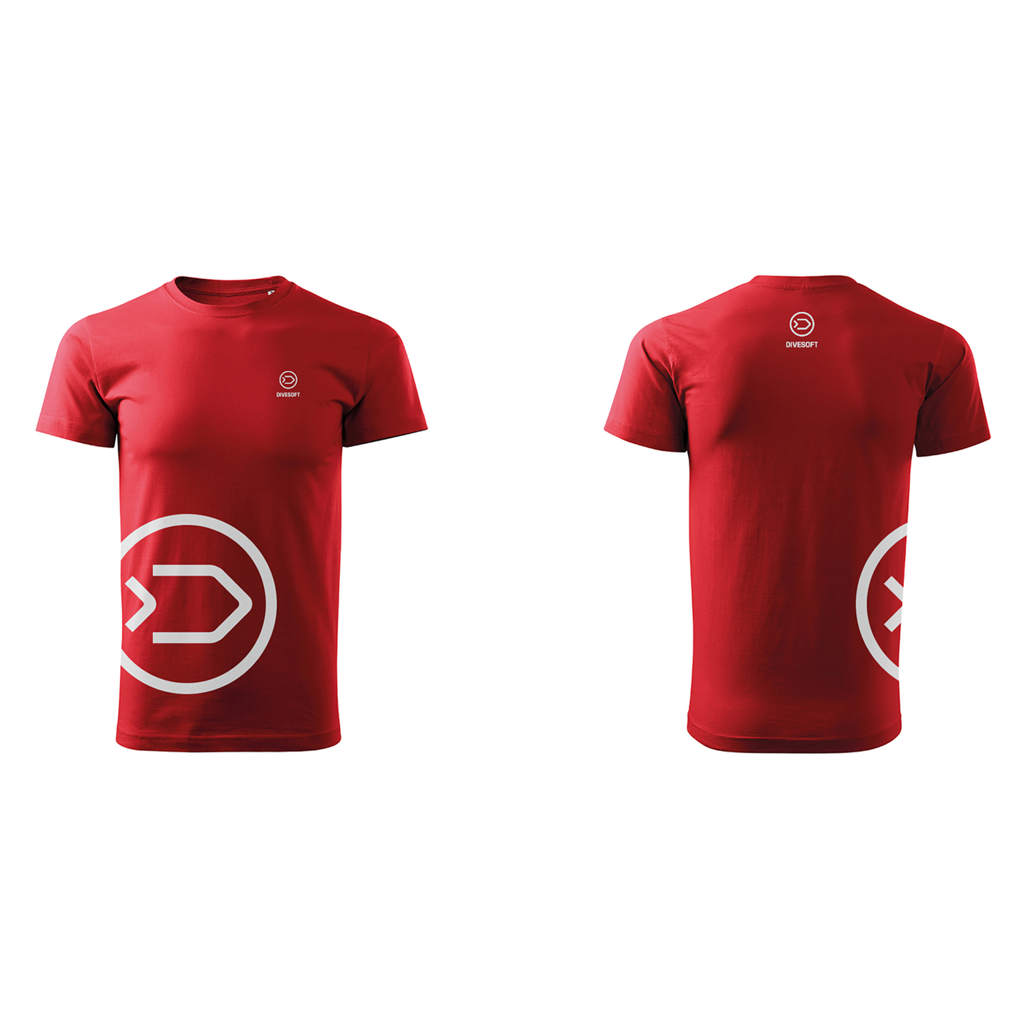 T-shirt DIVESOFT - red Gr.XL