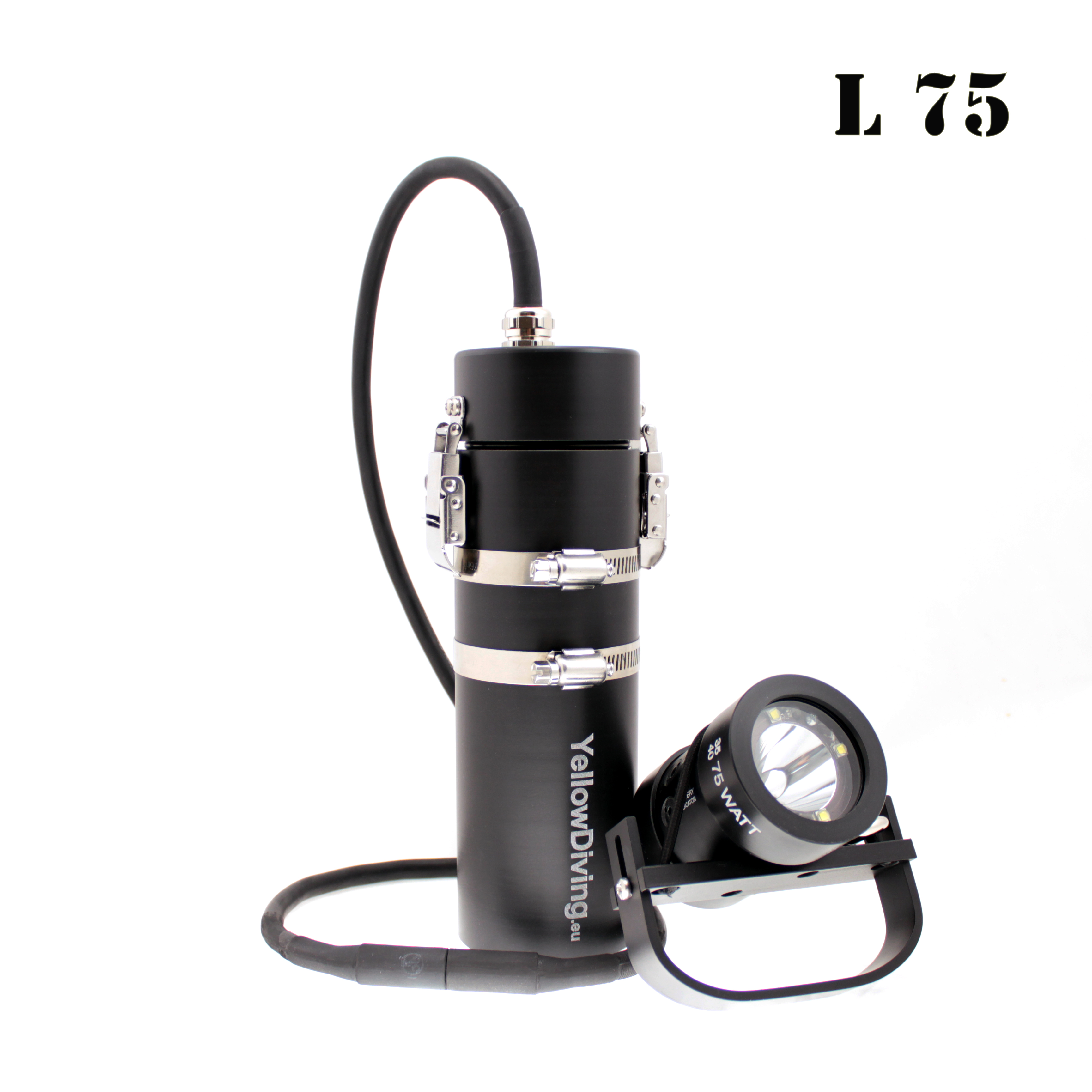 LED Akkutanklampe 75 W, 1 Piezo Schalter, 15,6 Ah Akku , E/O Cord 35/65cm für Lampenkopf